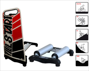 Home trainer top a rouleaux